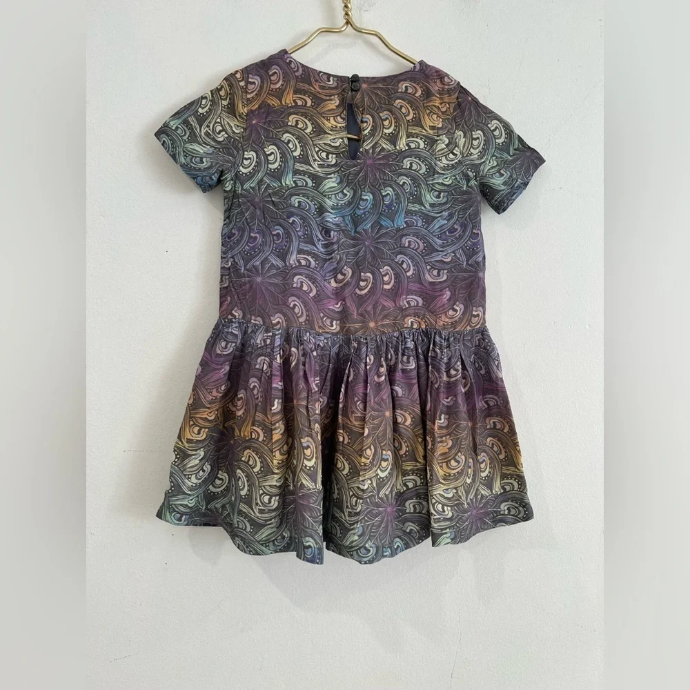 Gymboree short-sleeved printed dress girls, robe style rayon 5 years
